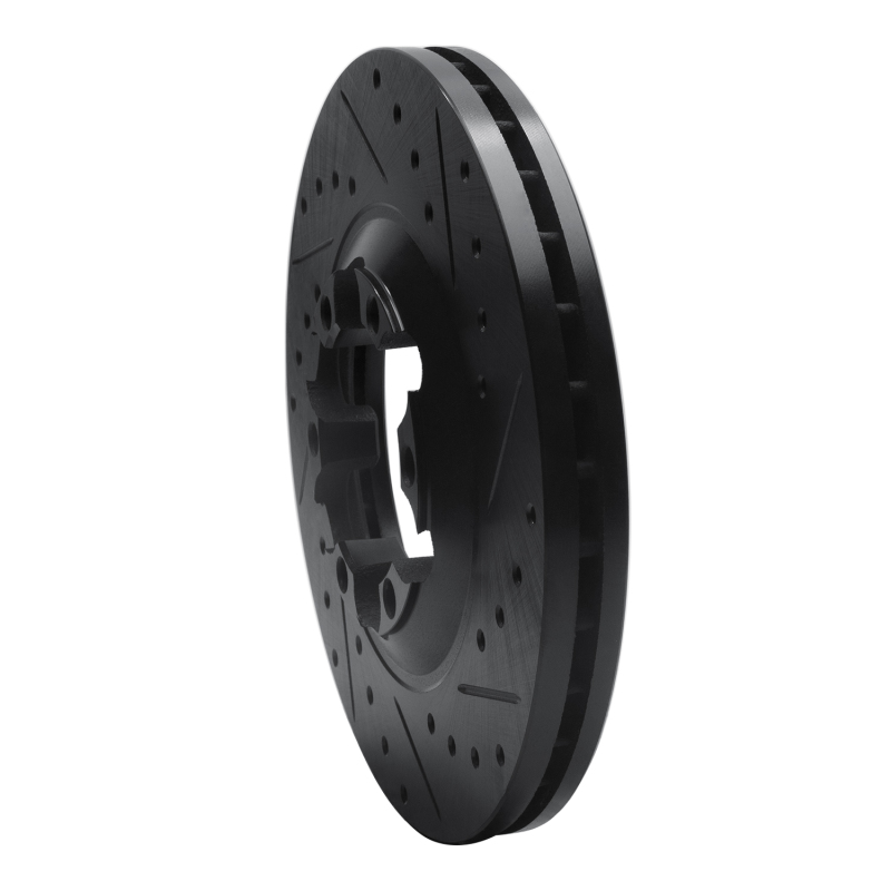 Chevrolet Colorado Brake Rotor (1) - Front Right - R1 Concepts - Drilled & Slotted - Black - `04-`08